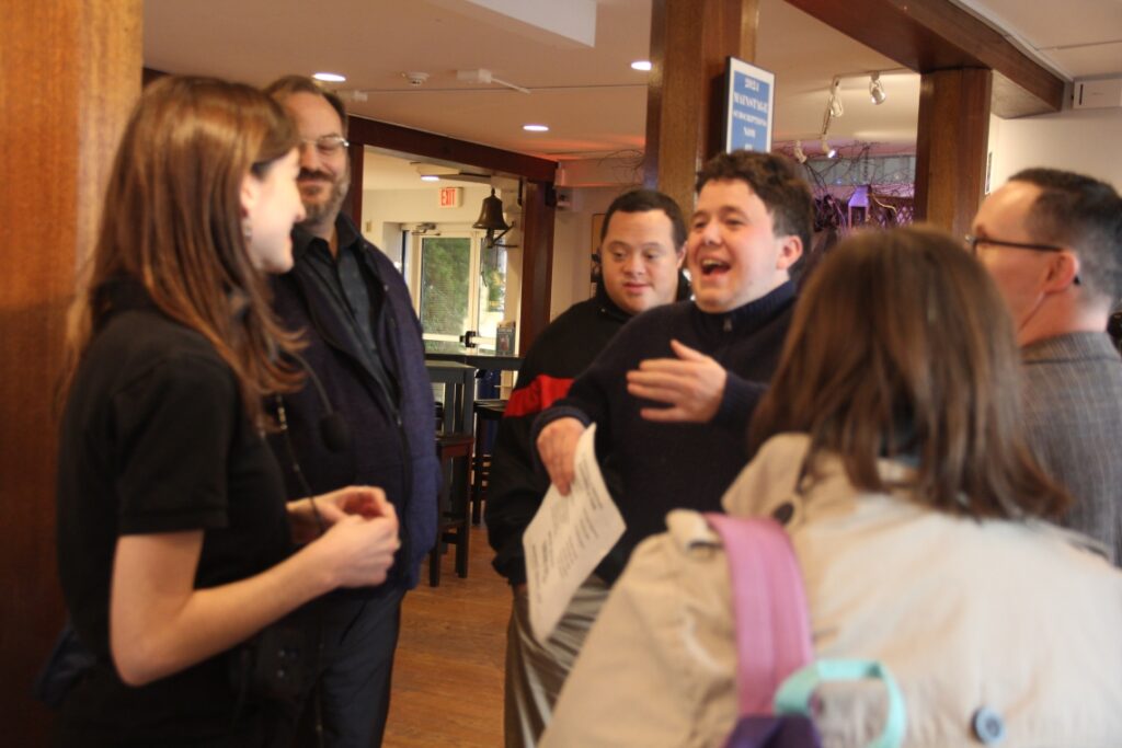 people chatting