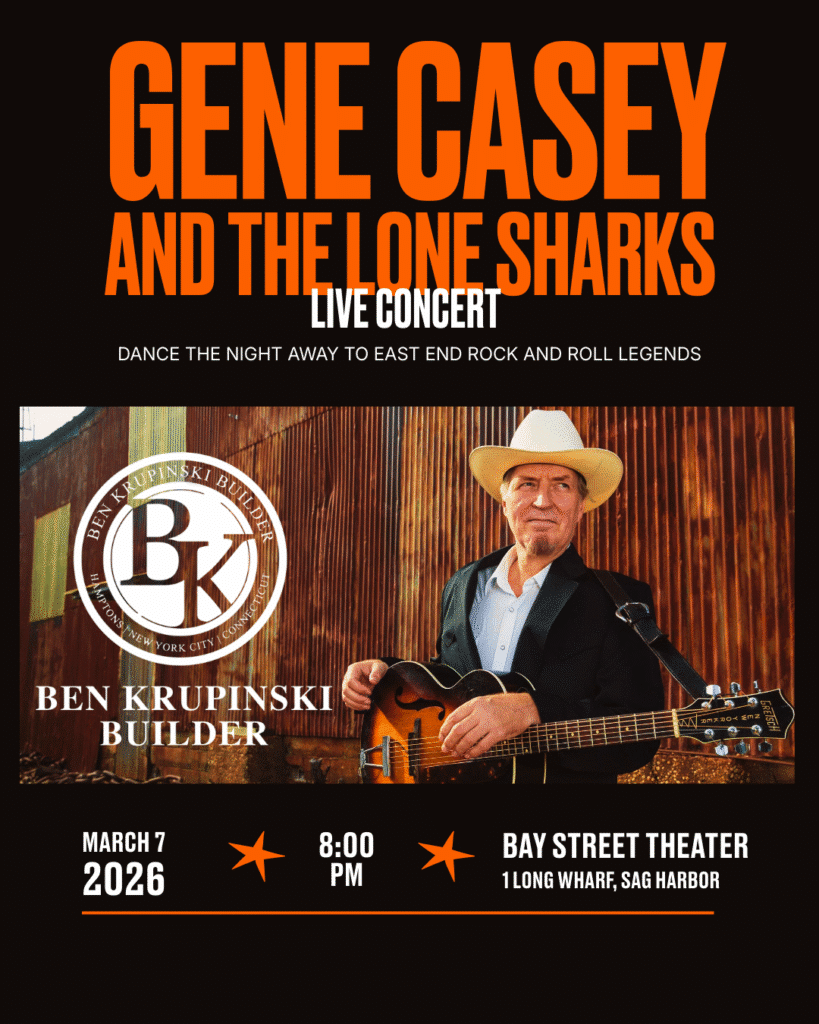 Gene Casey and the Lone Sharks perform live at Bay Street Theater in Sag Harbor. Don’t miss this high-energy Hamptons rock show.