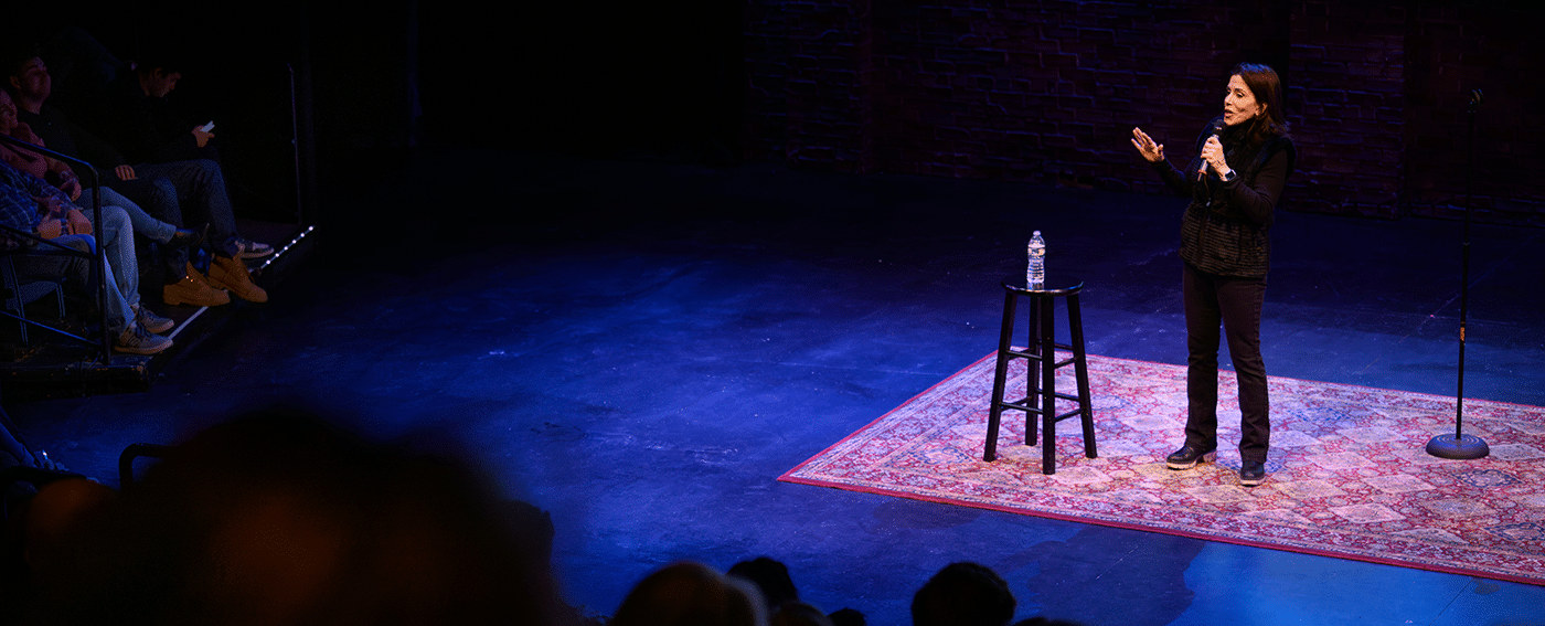 Mom’s Night Out comedy show at Bay Street Theater featuring Patty Rosborough and female comedians performing on Mother’s Day weekend in Sag Harbor